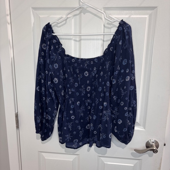 Madewell Lucie Smocked Peplum Top in Cottage Floral - Picture 6 of 8
